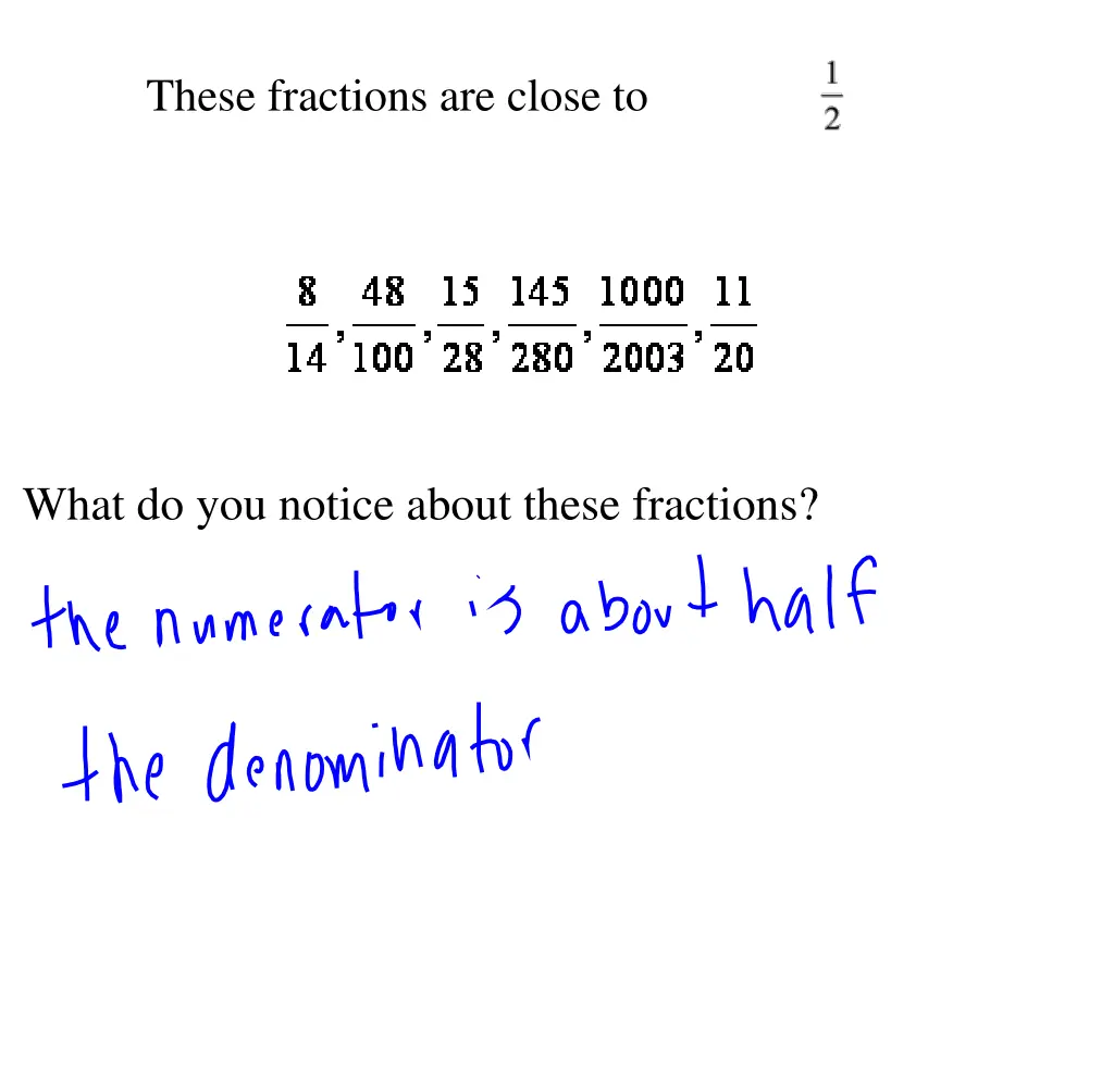 these fractions are close to