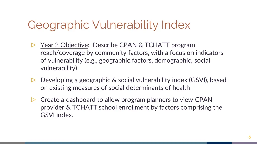 geographic vulnerability index