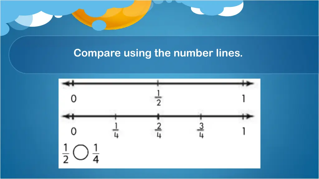 compare using the number lines