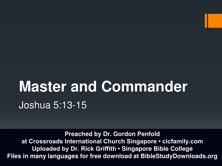 master and commander joshua 5 13 15