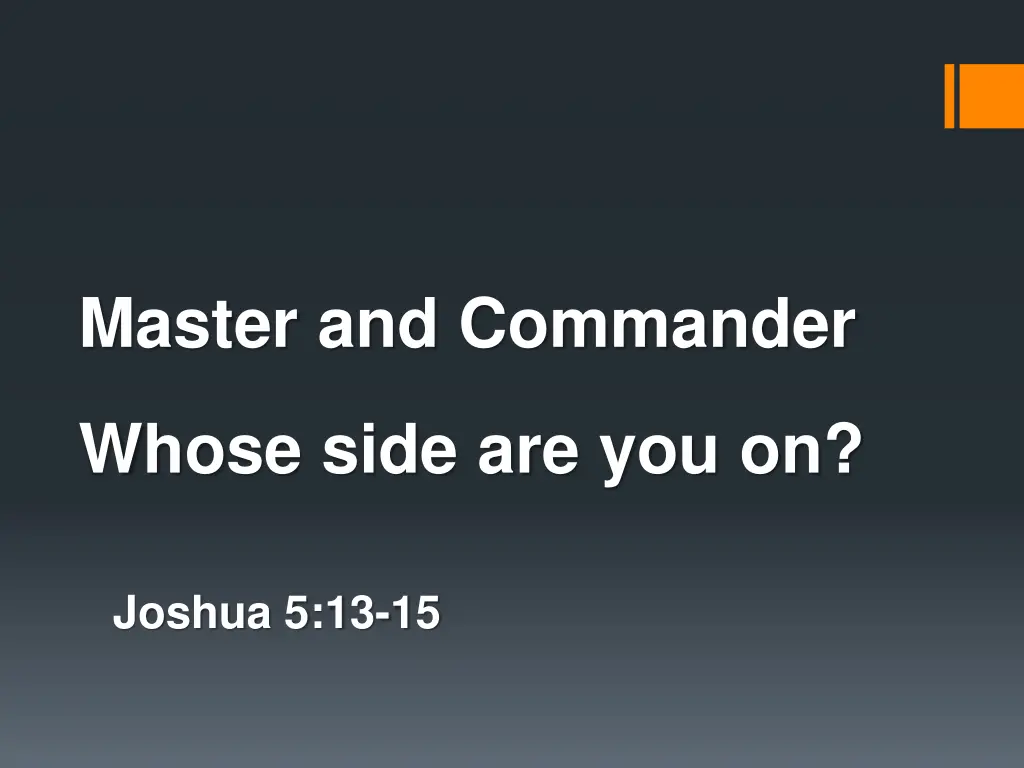 master and commander
