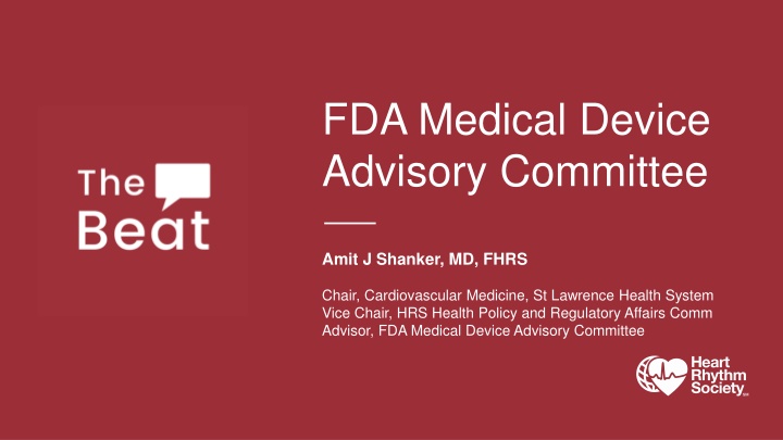fda medical device advisory committee