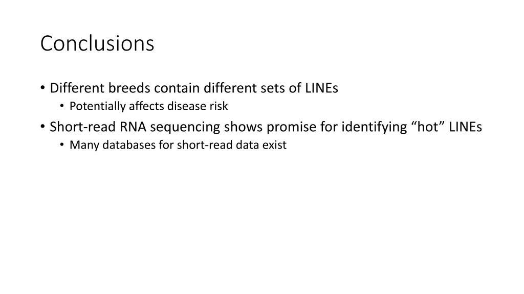 conclusions