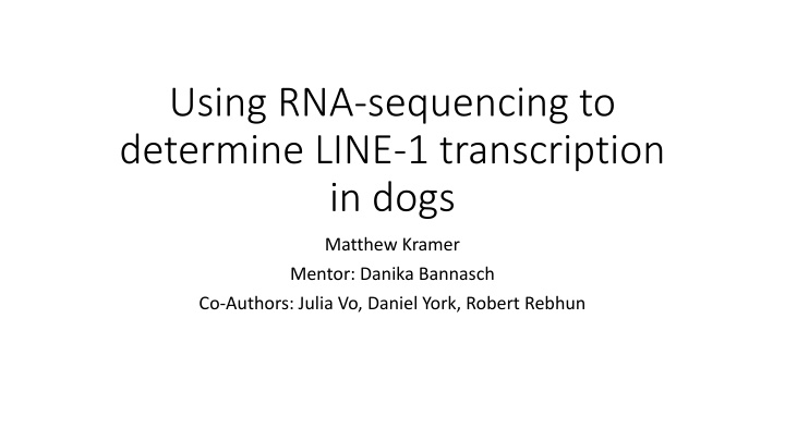 using rna sequencing to determine line