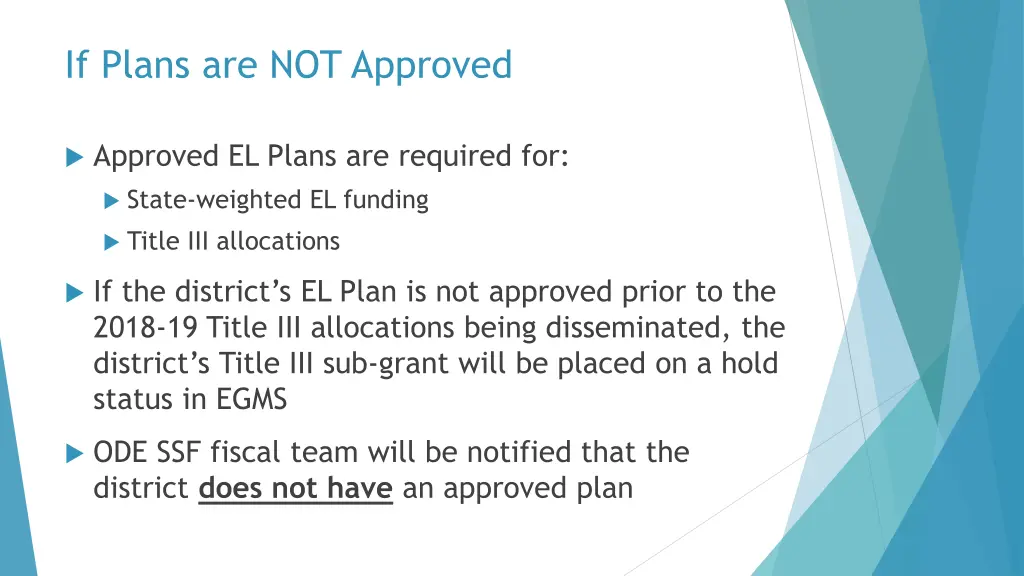 if plans are not approved
