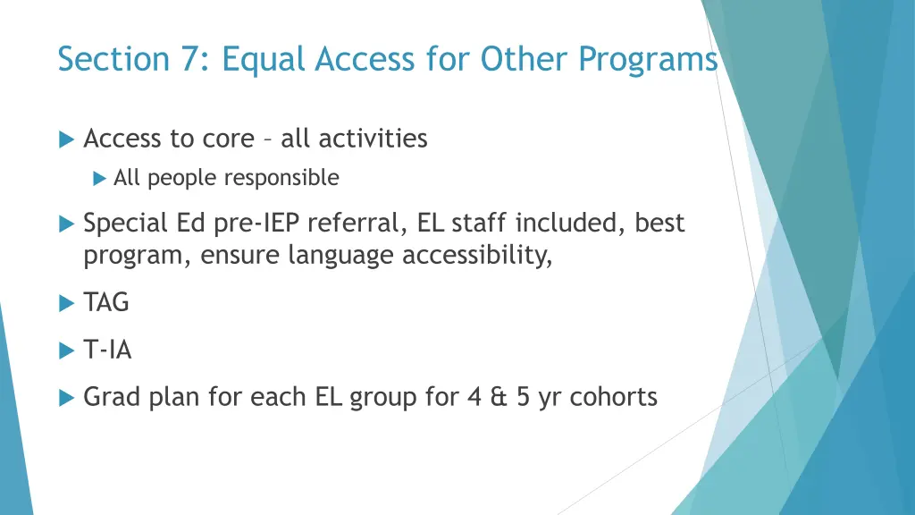 section 7 equal access for other programs