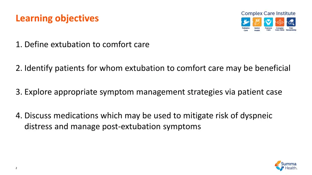 learning objectives