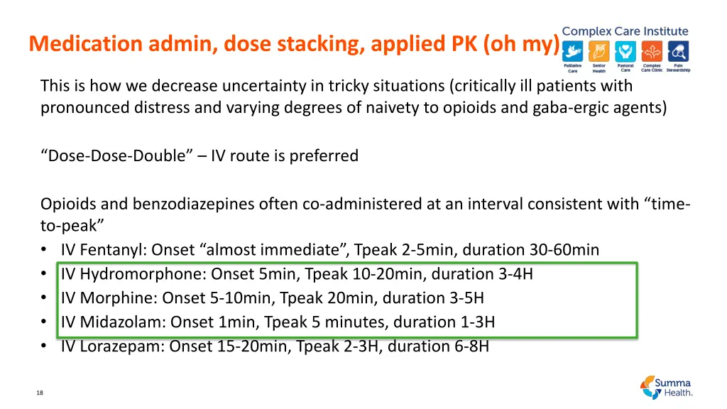 medication admin dose stacking applied pk oh my