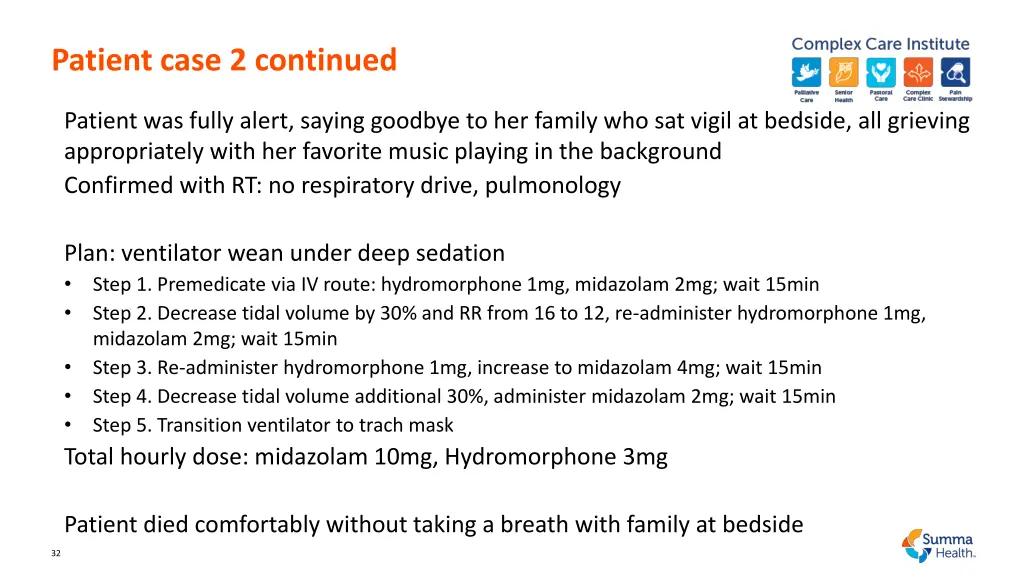 patient case 2 continued