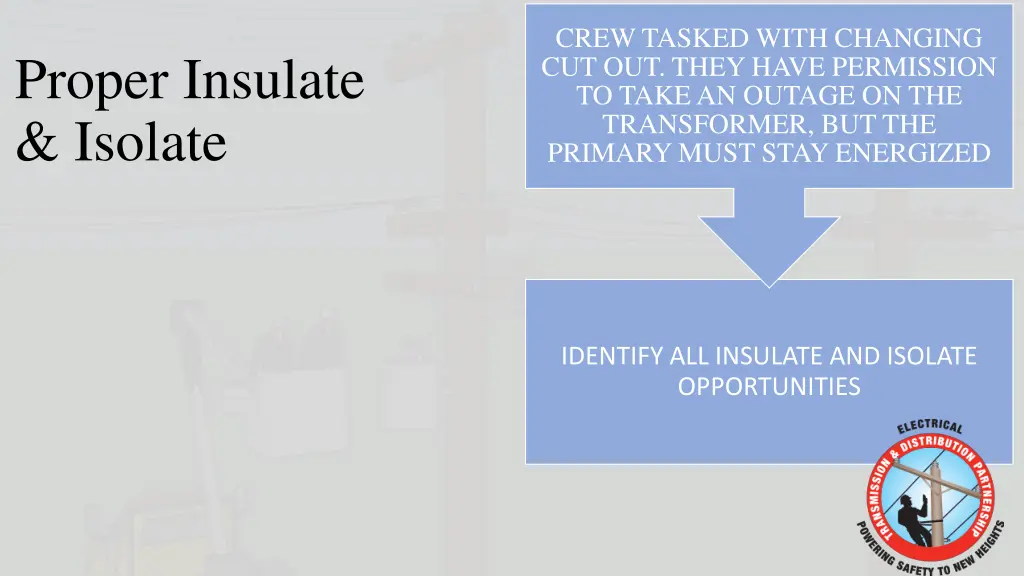 crew tasked with changing cut out they have