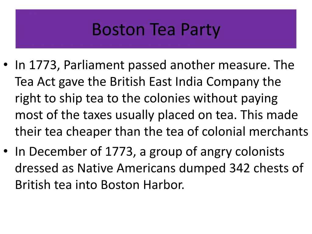 boston tea party