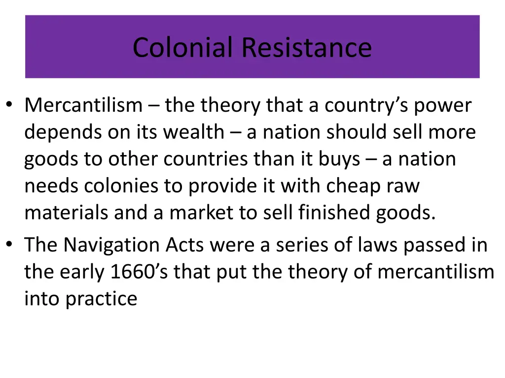 colonial resistance