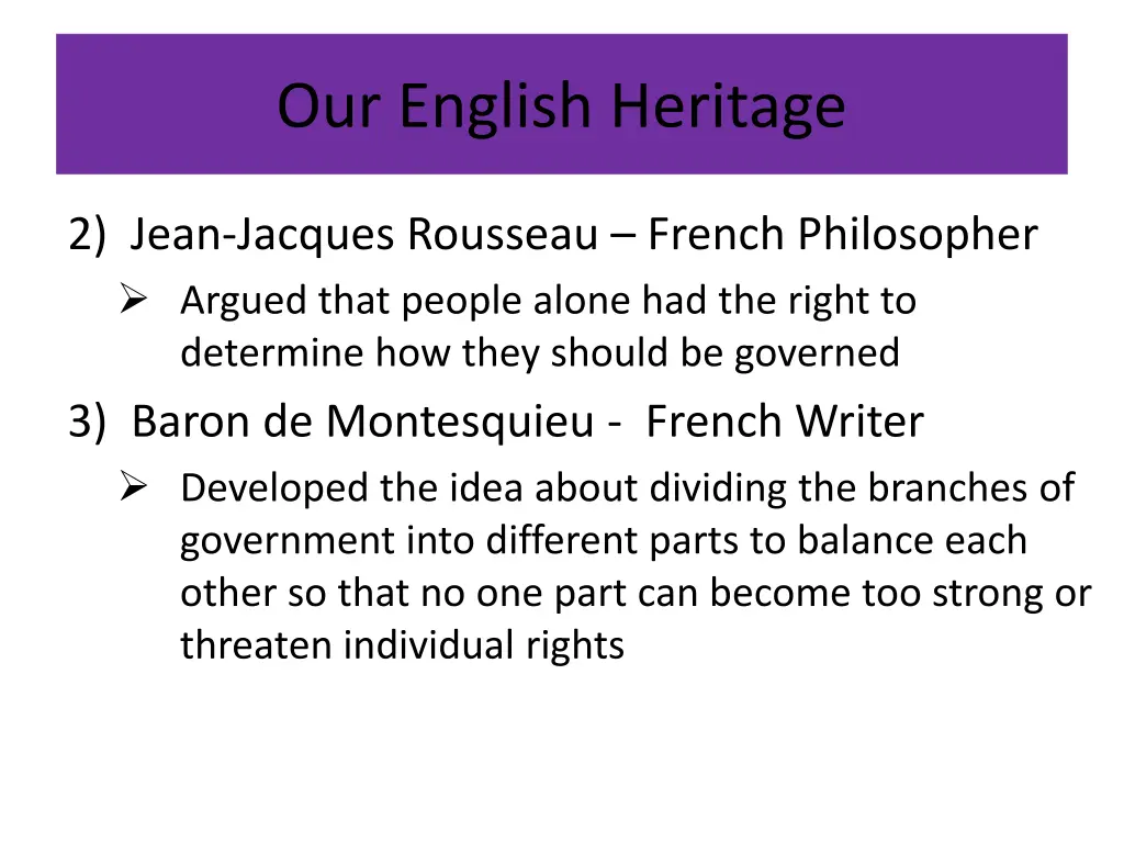 our english heritage 1