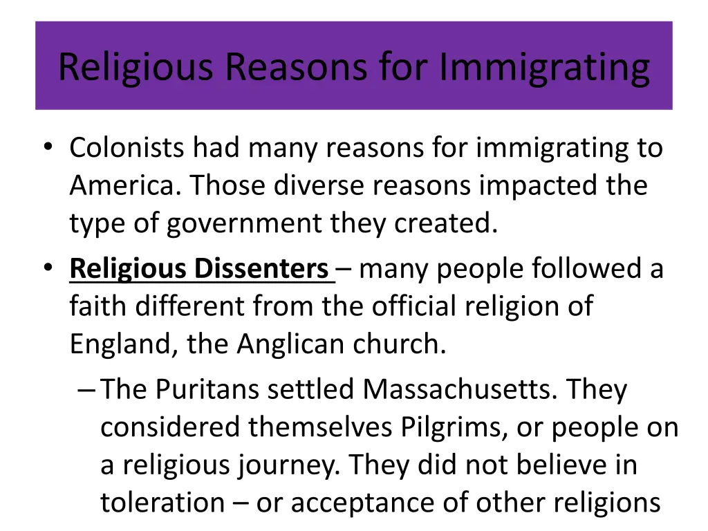 religious reasons for immigrating