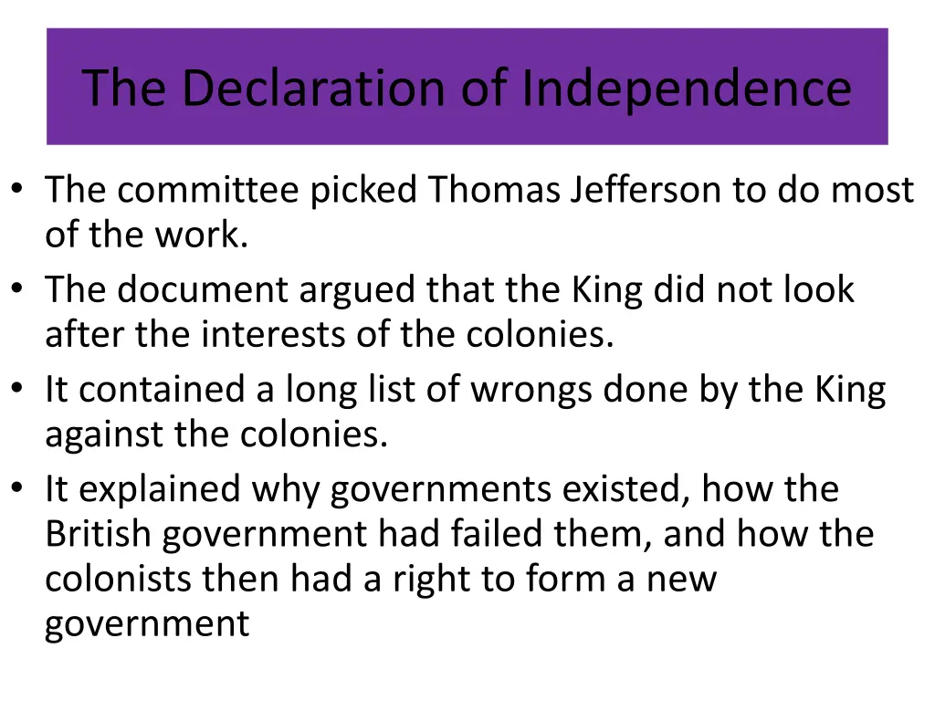 the declaration of independence