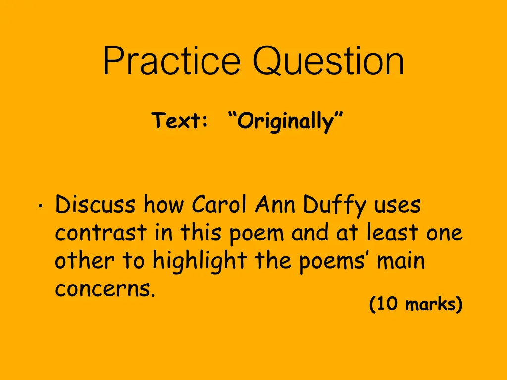 practice question
