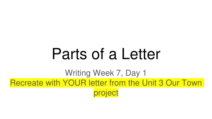parts of a letter
