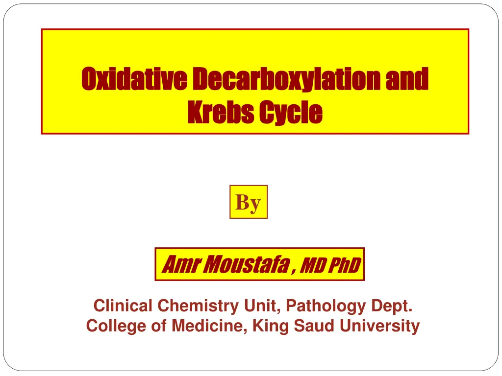 oxidative oxidative decarboxylation