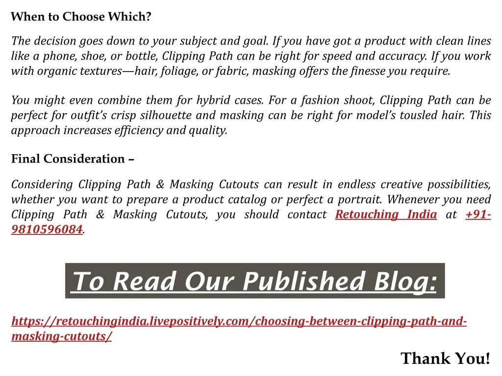 when to choose which