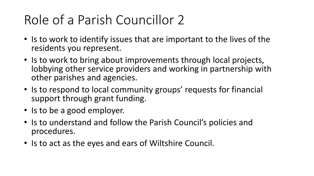 role of a parish councillor 2