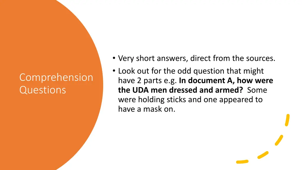 very short answers direct from the sources look