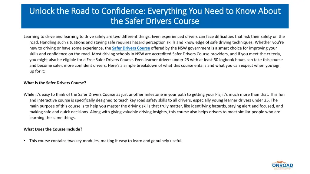 unlock the road to confidence everything you need 1