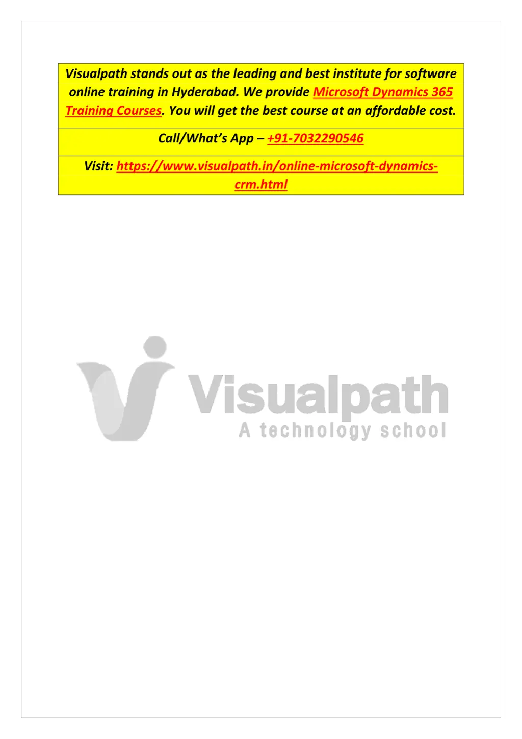visualpath stands out as the leading and best