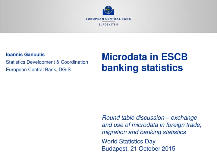 microdata in escb banking statistics