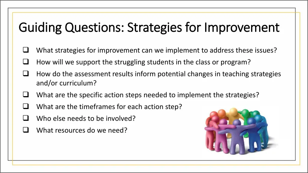 guiding questions strategies for improvement