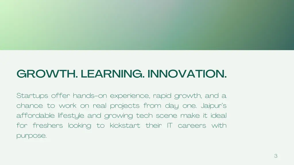 growth learning innovation