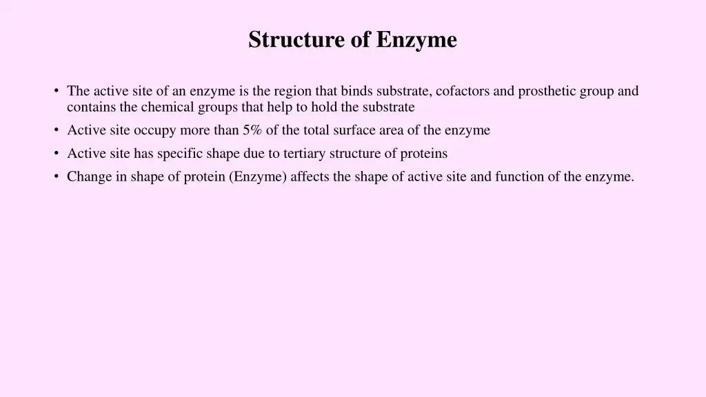 structure of enzyme
