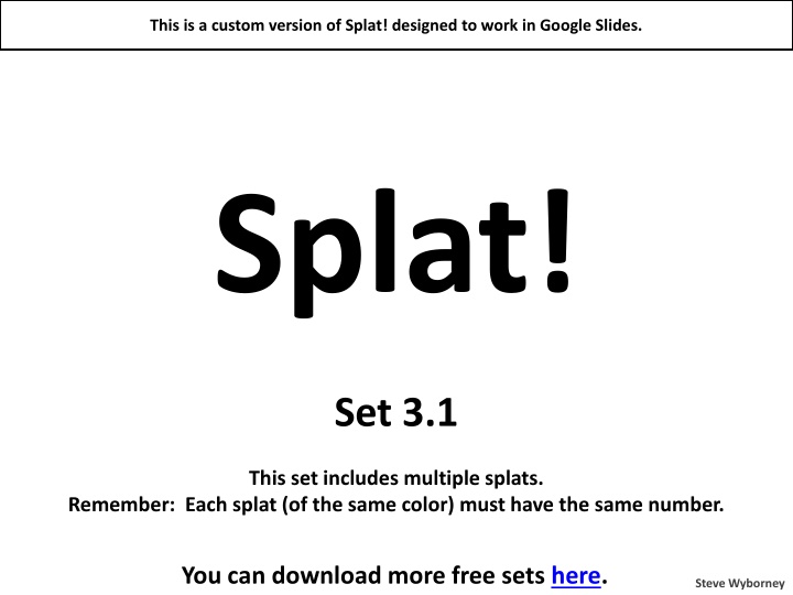 this is a custom version of splat designed