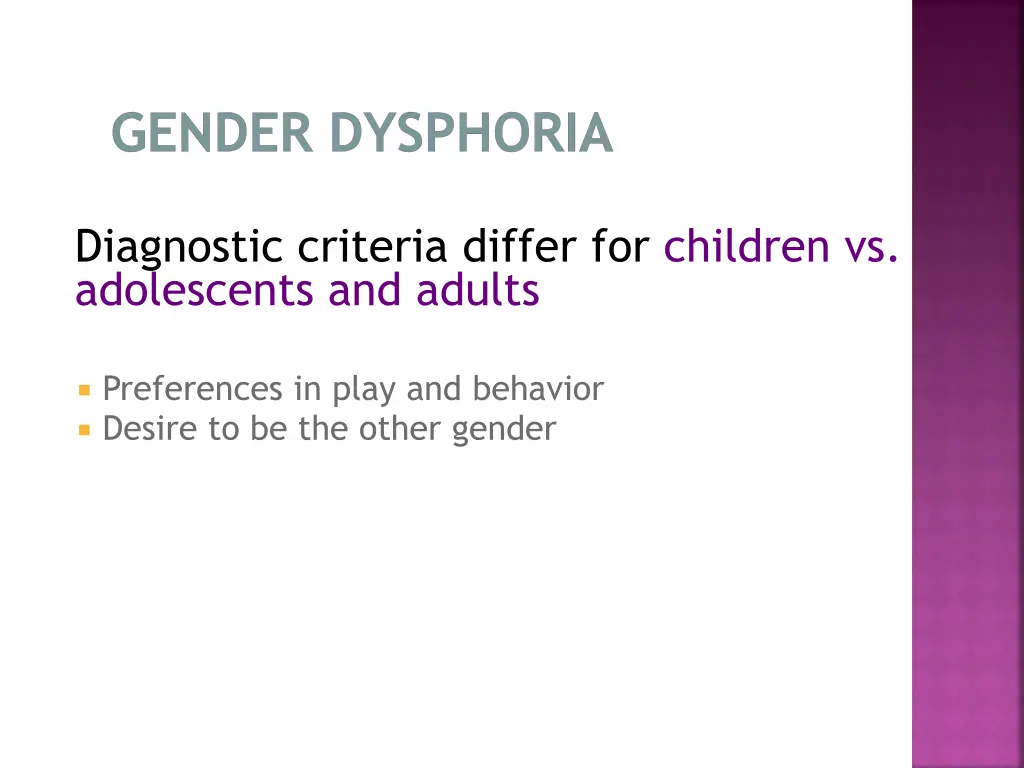 gender dysphoria