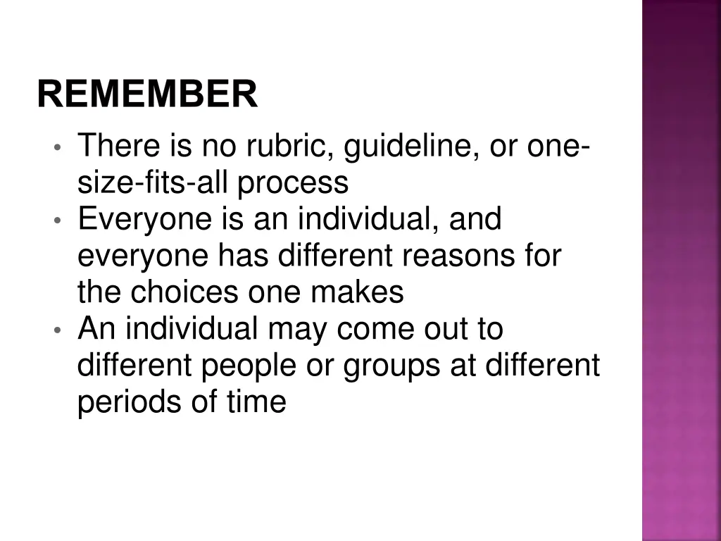 remember there is no rubric guideline or one size