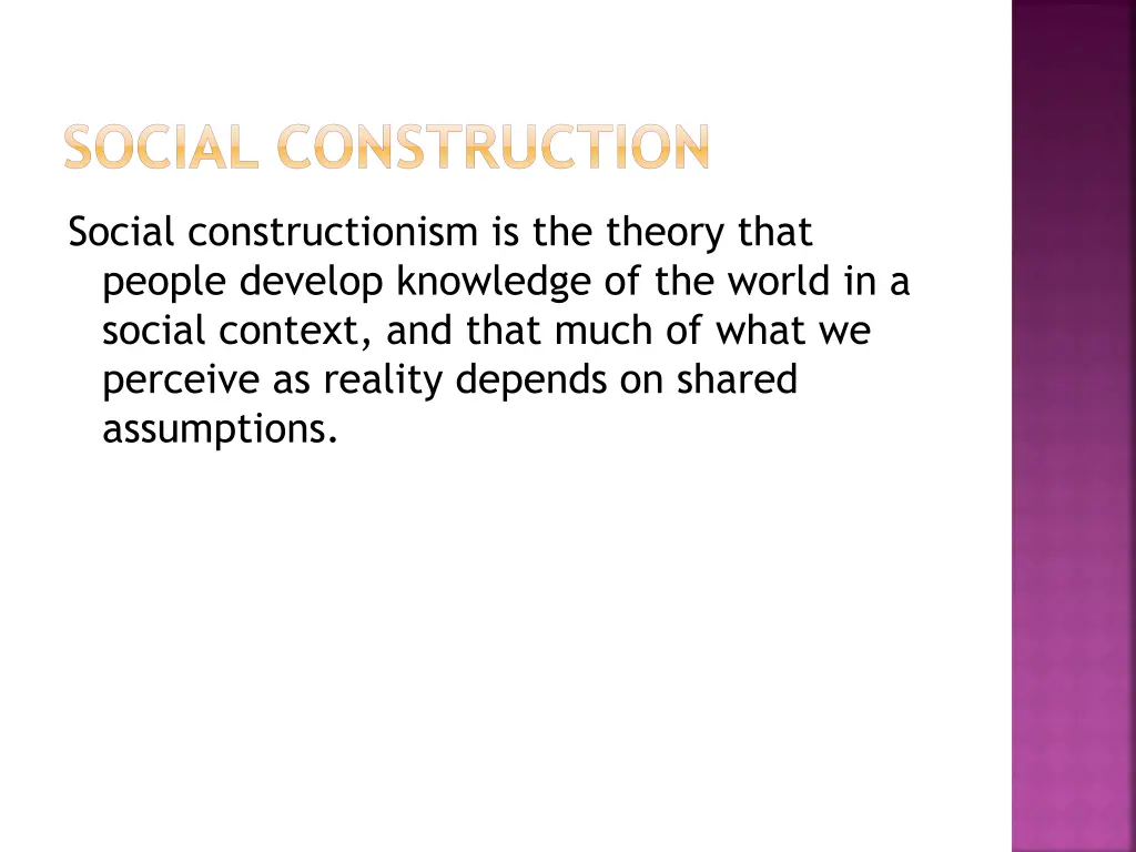 social construction