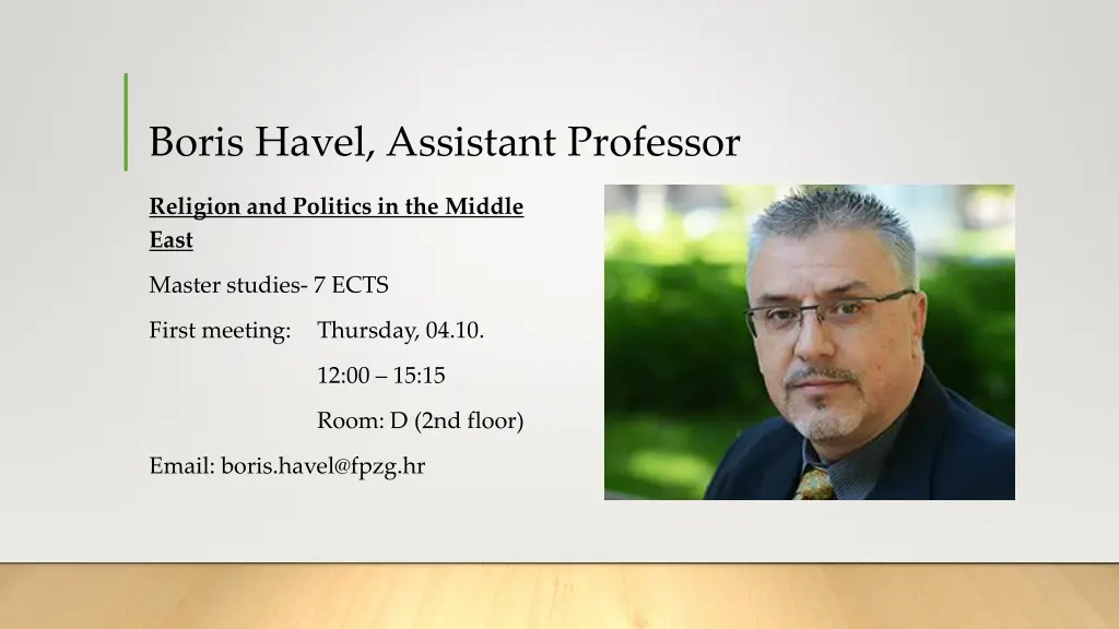 boris havel assistant professor