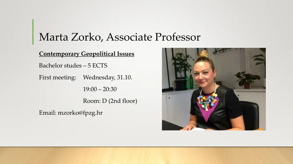 marta zorko associate professor