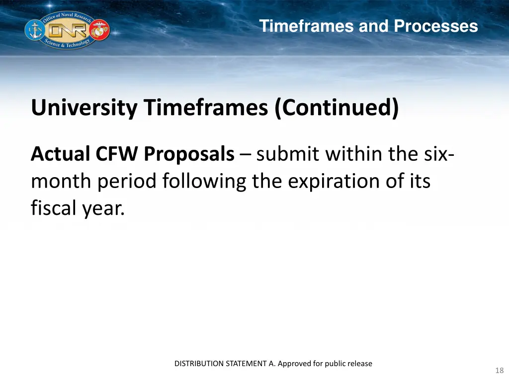 timeframes and processes 2