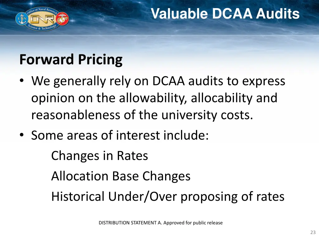valuable dcaa audits