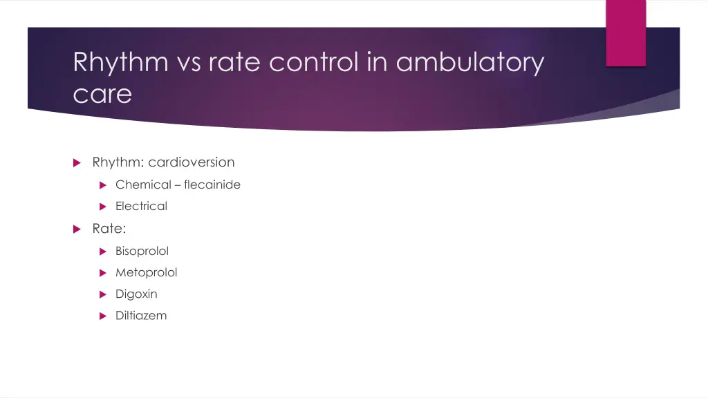 rhythm vs rate control in ambulatory care