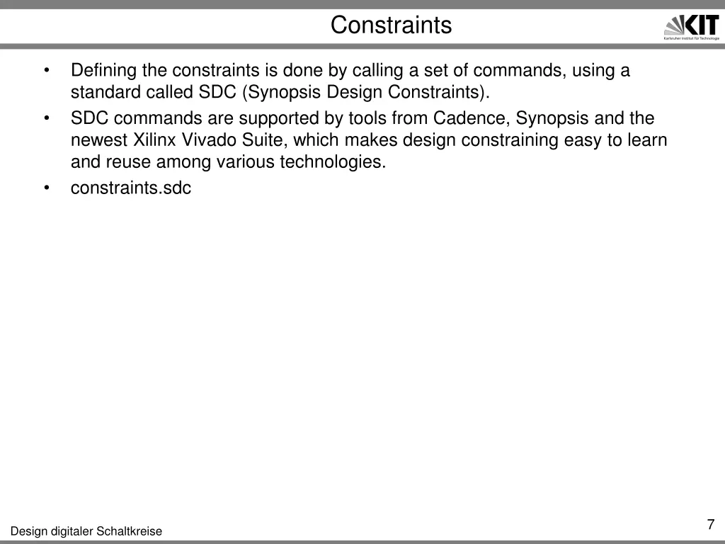constraints