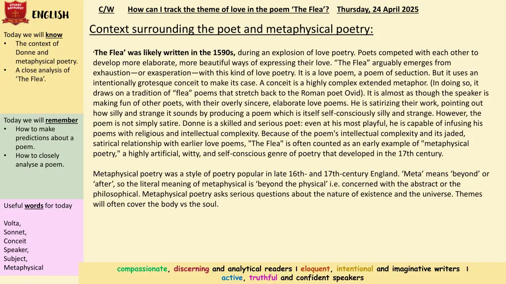 c w how can i track the theme of love in the poem 3