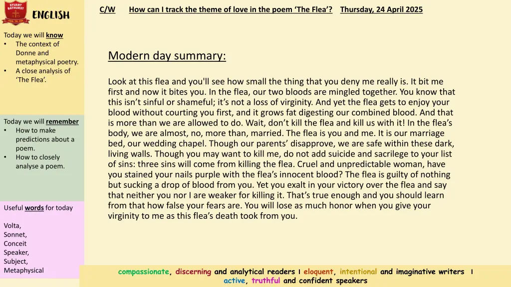 c w how can i track the theme of love in the poem 6