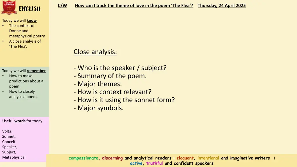 c w how can i track the theme of love in the poem 7