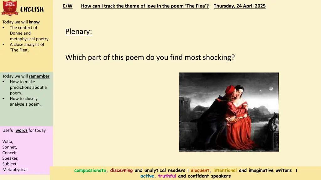 c w how can i track the theme of love in the poem 9