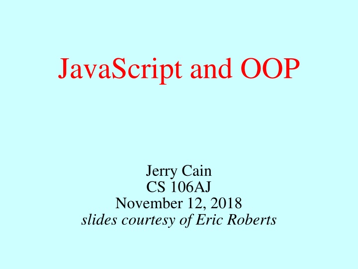javascript and oop