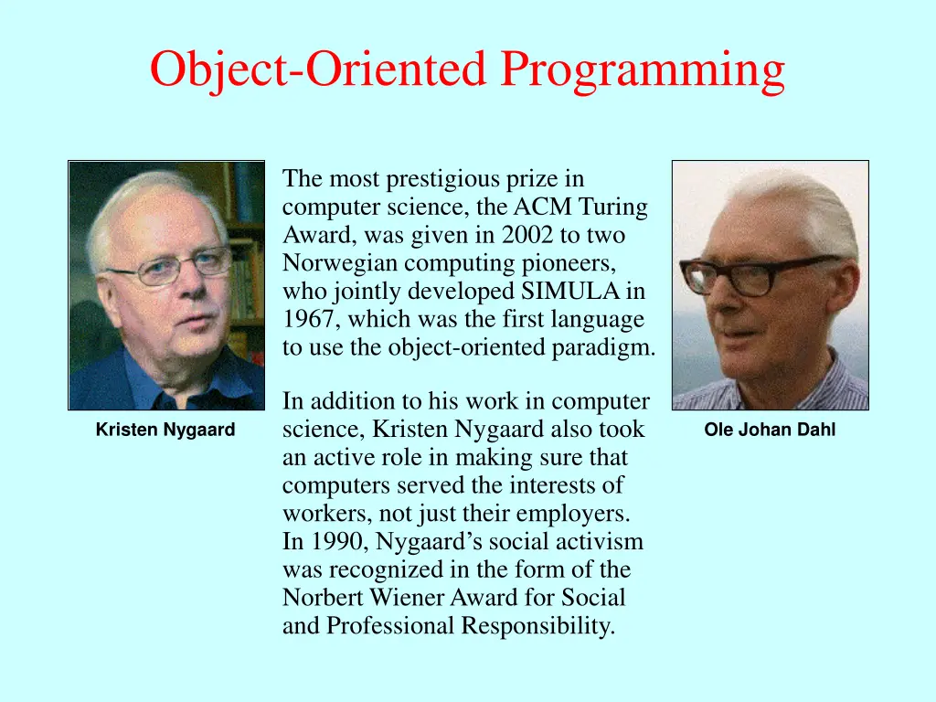 object oriented programming