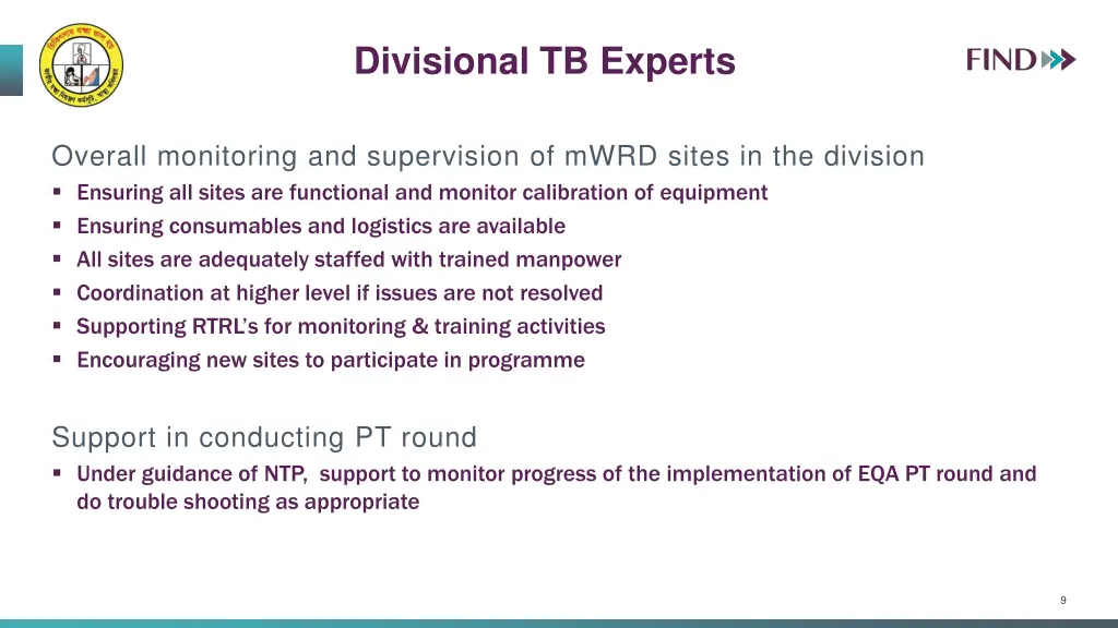 divisional tb experts