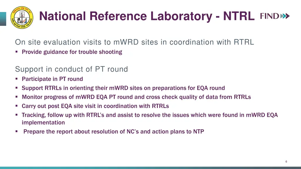national reference laboratory ntrl 1