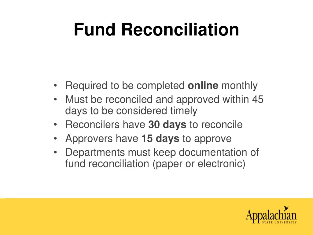 fund reconciliation